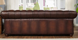 Albany Leather Sofa Collection, Caramel Brown