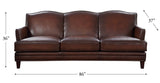 Oxford Leather Sofa Collection, Caramel Brown