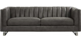 Portia Leather Sofa Collection, Chatham Gray