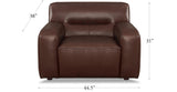 Avalon Leather Sofa Collection, Raisin Brown