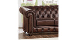 Albany Leather Sofa Collection, Caramel Brown