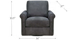 Brookfield Swivel Leather Chair