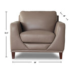 Soma Leather Sofa Collection, Taupe Brown