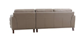 Soma Leather Sectional Collection, Taupe