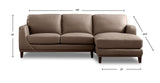 Soma Leather Sectional Collection, Taupe