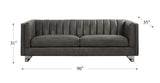 Portia Leather Sofa Collection, Chatham Gray