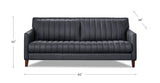Ennis Leather Sofa Collection, Midnight Gray