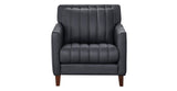 Ennis Leather Sofa Collection, Midnight Gray