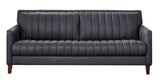 Ennis Leather Sofa Collection, Midnight Gray