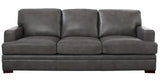 Georgia Leather Sofas, Gray