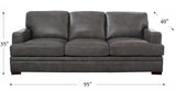 Georgia Leather Sofas, Gray