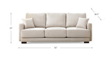 Alby Fabric Sofa Collection, Almond White