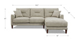Mavis Fabric Sectional, Warm Vanilla