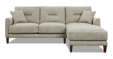 Mavis Fabric Sectional, Warm Vanilla