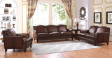 Oxford Leather Sofa Collection, Caramel Brown