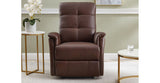 Logan Power Leather Recliner, Raisin Brown