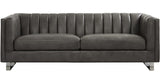 Portia Leather Sofa Collection, Fossil Gray