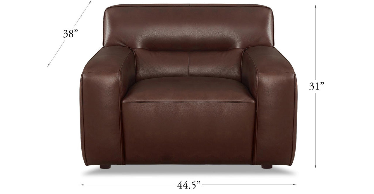 Avalon Leather Sofa Collection, Raisin Brown