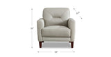 Mavis Leather Sofa Collection, Ice Gray