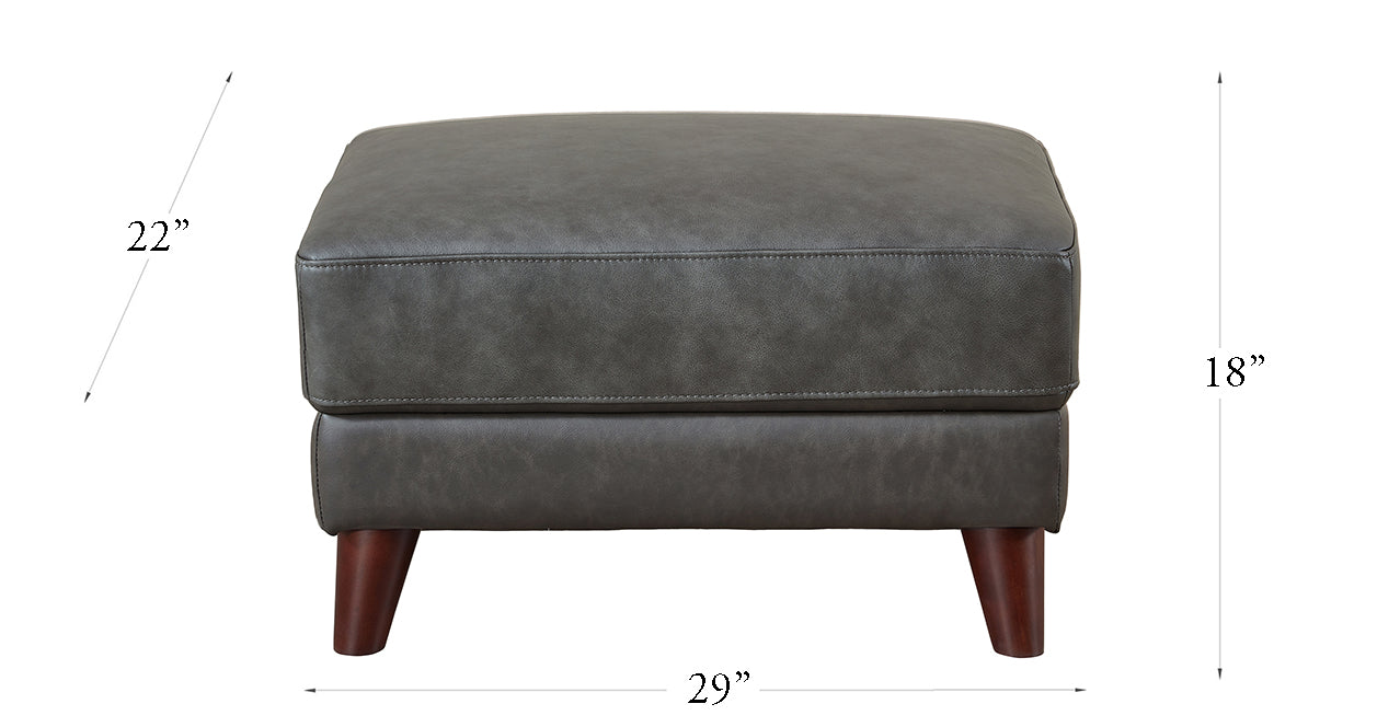 Tampa Leather Sofa Collection, Concord Gray