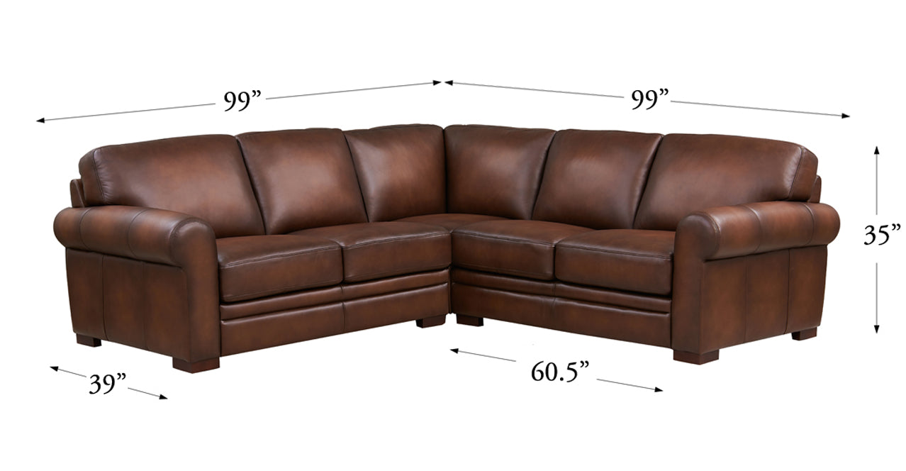 Brookfield Leather Sectional Collection