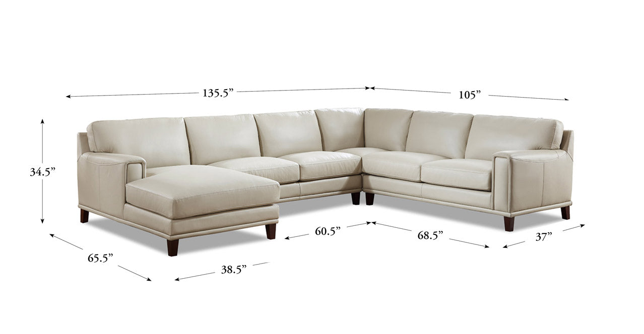 Hayward Leather Sectional Collection