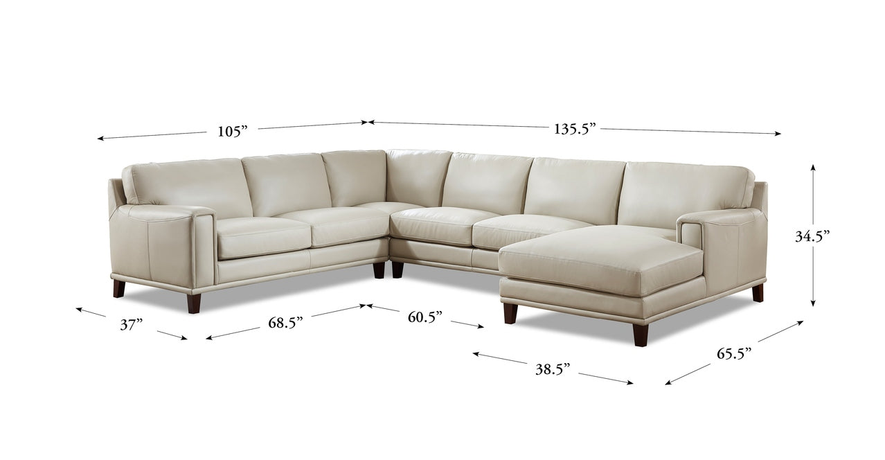 Hayward Leather Sectional Collection
