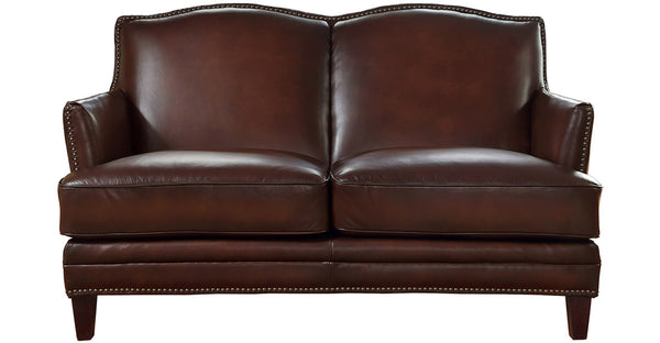 Oxford Leather Sofa Collection, Caramel Brown