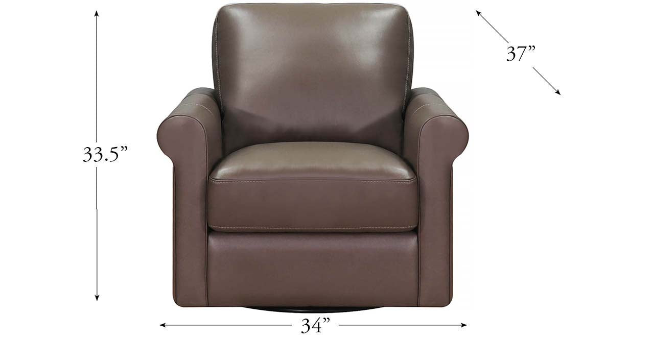 Brookfield Swivel Leather Chair