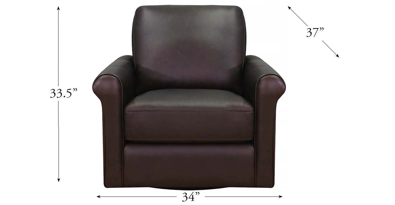 Brookfield Swivel Leather Chair