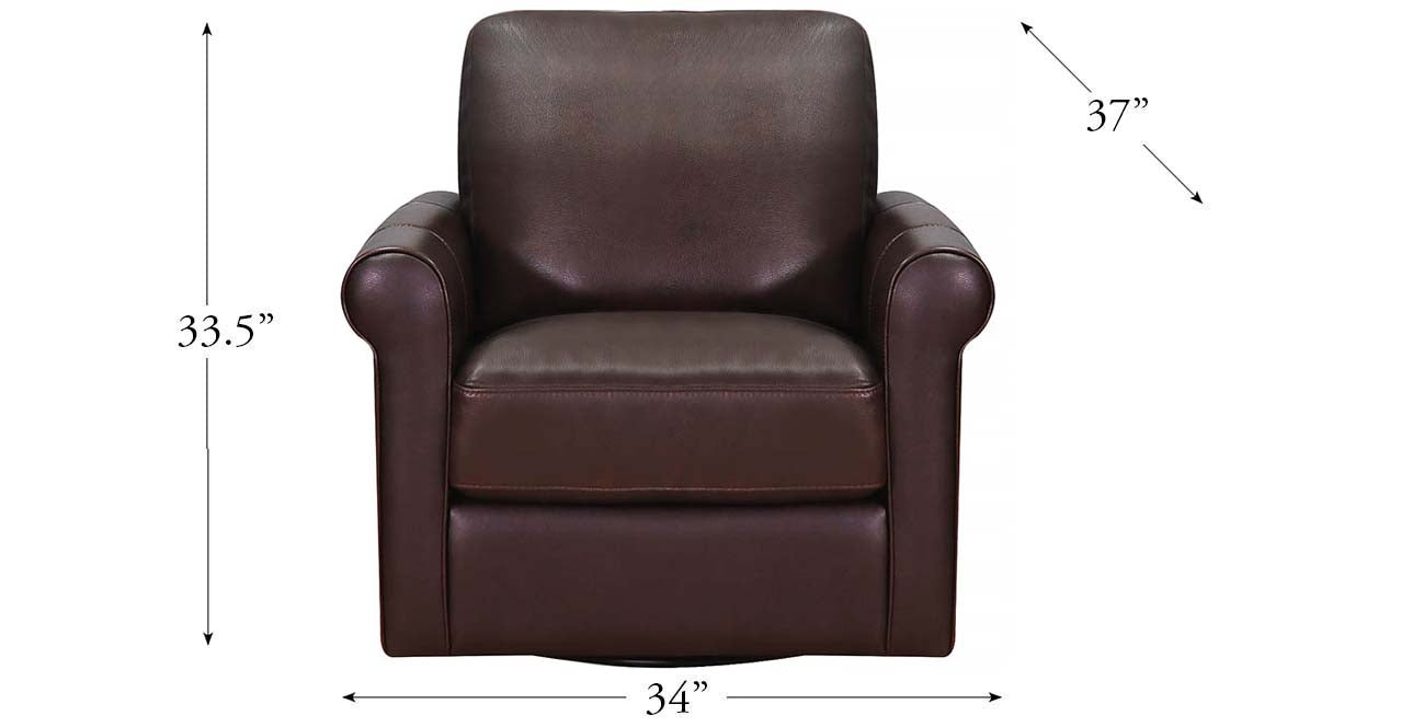 Brookfield Swivel Leather Chair