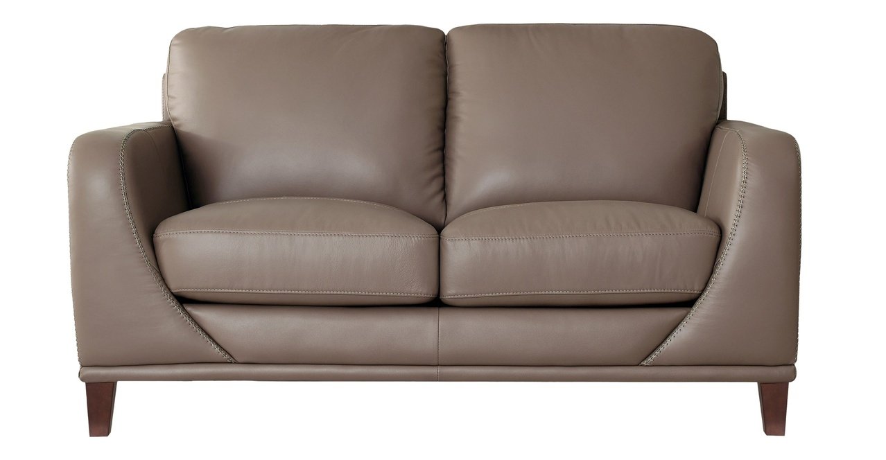 Soma Leather Sofa Collection, Taupe Brown
