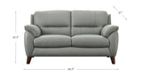 Lara Leather Sofa Collection, Silver Gray