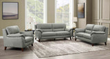 Lara Leather Sofa Collection, Silver Gray