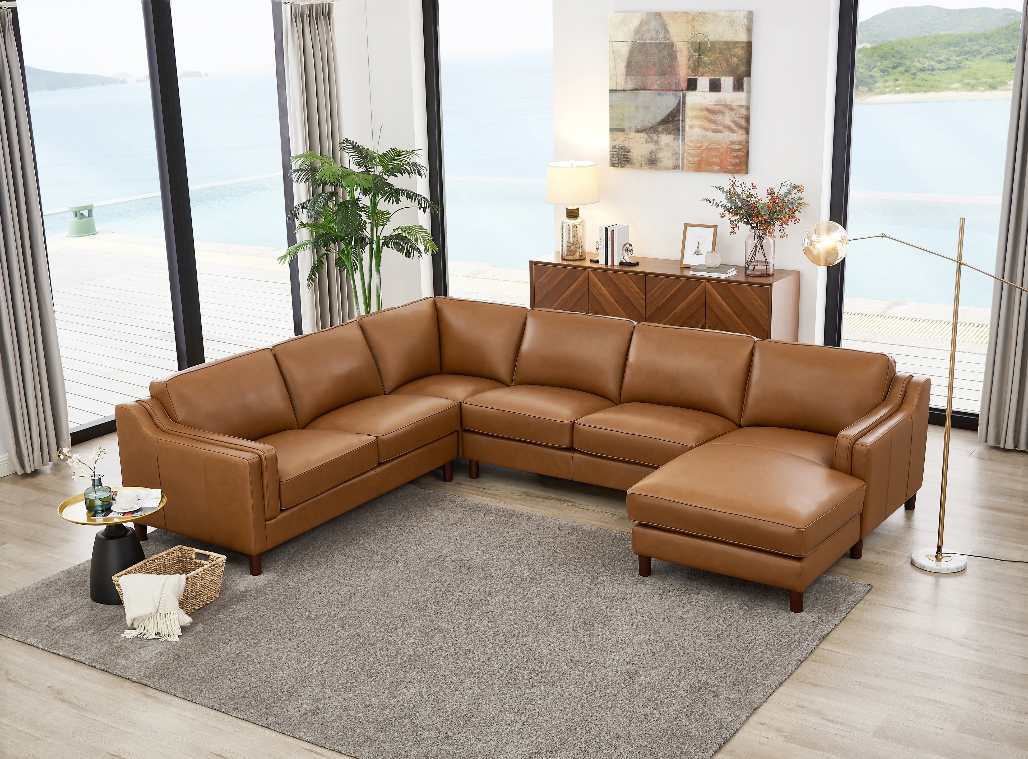 Bella Leather Sectional Collection