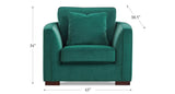 Albert Fabric Chair Collection, Dark Green