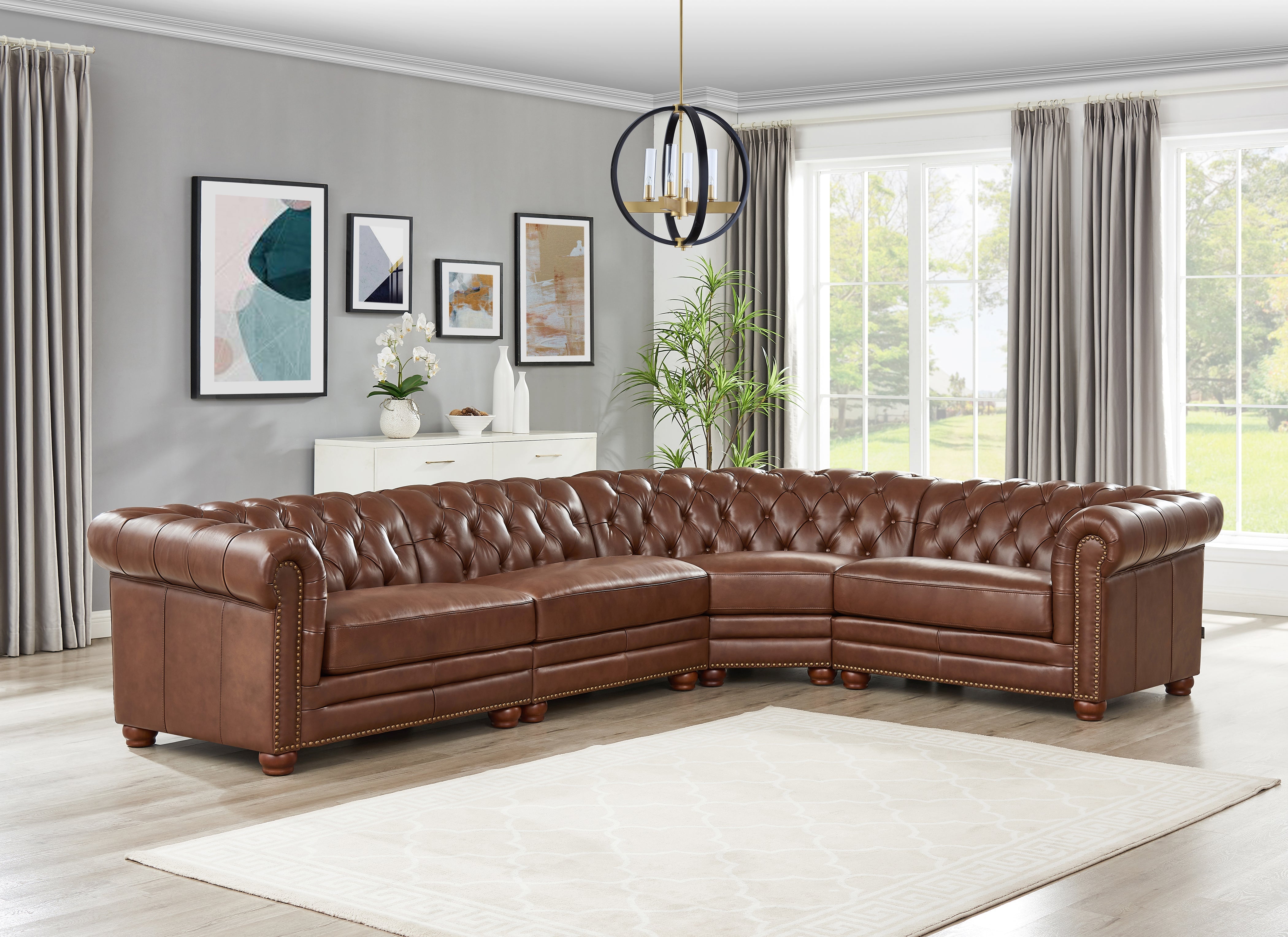 Aliso Leather Sectional Collection