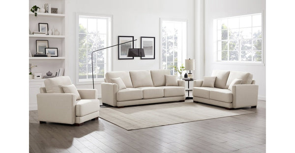 Alby Fabric Sofa Collection, Almond White