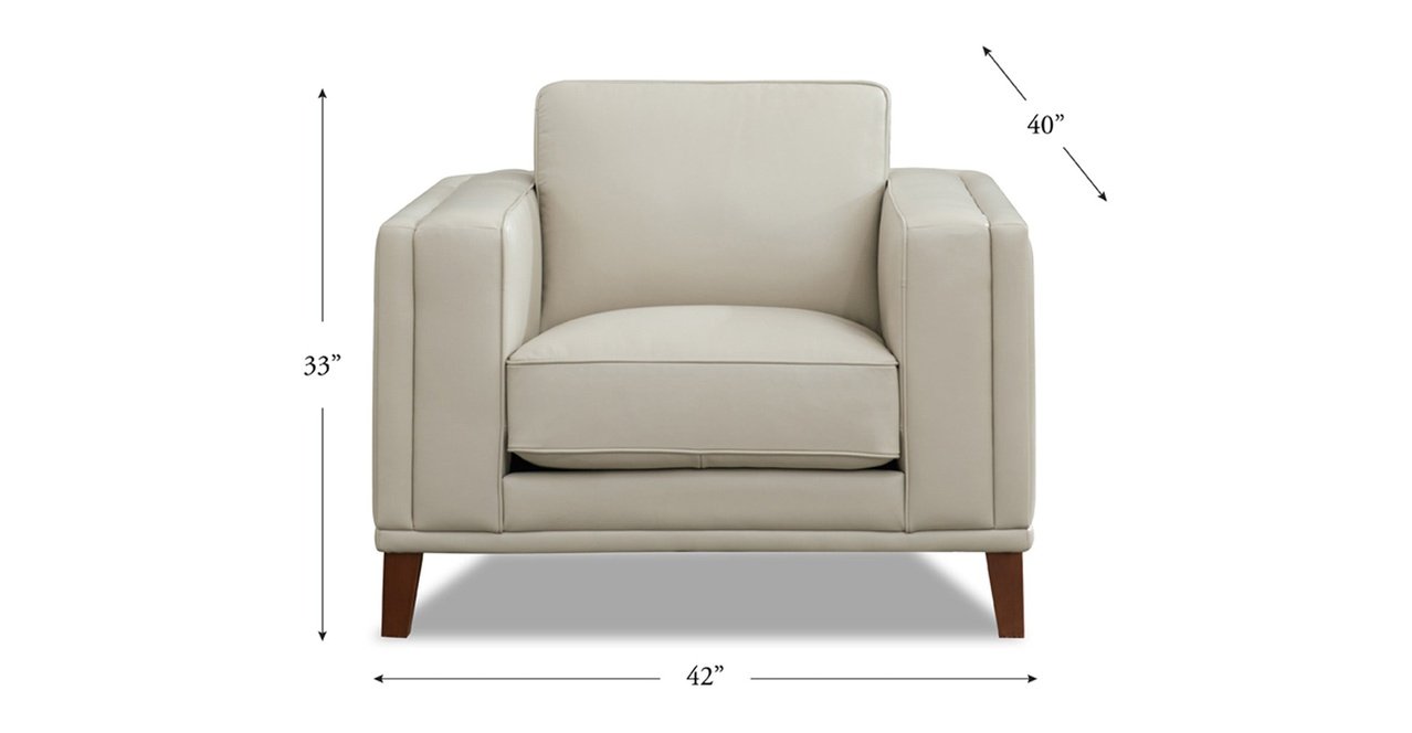 Lyon Leather Sofa Collection, Vanilla White