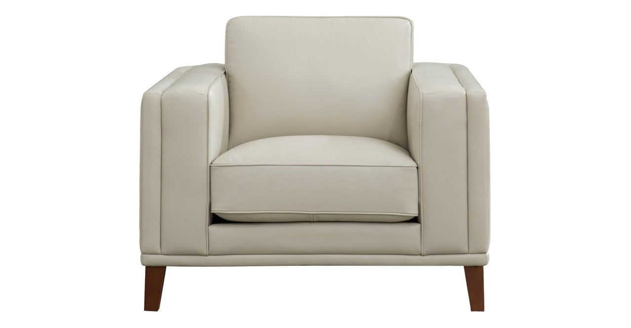 Lyon Leather Sofa Collection, Vanilla White