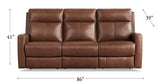 Brown Leather Sofa Dimensions